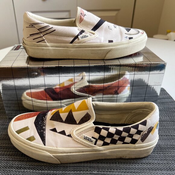 Vans x MoMA Kandinsky canvas slip-ons in box. w7/m5.5. Great condition. - Picture 7 of 8